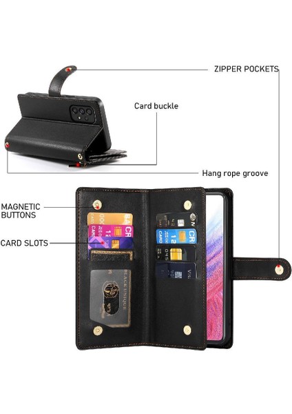 Samsung Galaxy Için Flip Case A53 5g Standı Iş Cüzdan Çok Fonksiyonlu (Yurt Dışından) modelleri