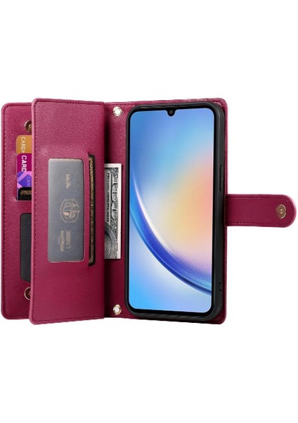 Samsung Galaxy A34 5g Için Flip Case Standı Iş Çok Fonksiyonlu Cüzdan (Yurt Dışından) fiyatları