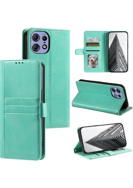Motorola Moto Kenar 50 Pro 6 Kart Yuvaları Kickstand Pu Deri Için Flip Case (Yurt Dışından)