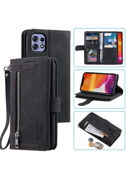 Motorola Moto Kenar 50 Pro 9 Kart Yuvaları Pu Deri Cüzdan Için Flip Case (Yurt Dışından)