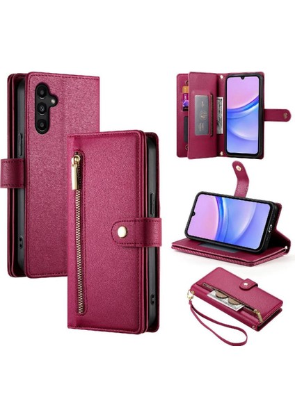 GX Boutique Samsung Galaxy A15 Crossbody Kayış Çok Fonksiyonlu Iş Için Flip Case (Yurt Dışından)