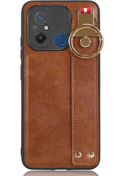 Xiaomi Redmi 12C Uyumluluk Bilek Kayışı Premium Pu Deri Için Kılıf (Yurt Dışından)