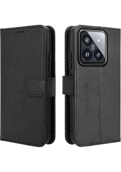 Xiaomi 14 Pro 5g Kickstand Kapak Manyetik Cüzdan Kart Tutucu (Yurt Dışından)
