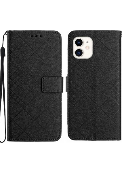 IPhone 11 Için Flip Case Elmas Kabartmalı Cüzdan Pu Deri Manyetik Kapak (Yurt Dışından)