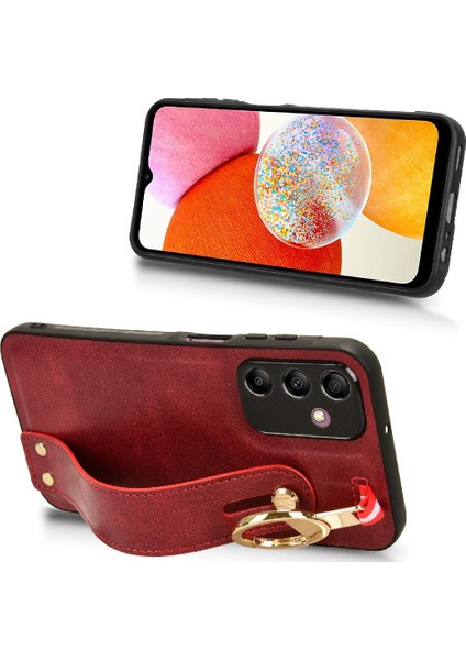 Samsung Galaxy A15 Için Kılıf 4g/5g Kolaylık Bilek Kayışı Uyumluluk Pu (Yurt Dışından)