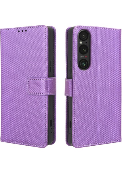 Sony Xperia 1 V Manyetik Cüzdan Kapak Için Kılıf Kickstand Kart Tutucu (Yurt Dışından)