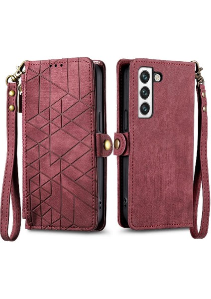 GX Boutique Samsung Galaxy S22 Basit Iş Cüzdan Deri Kılıf Flip Case Için Flip Case (Yurt Dışından)