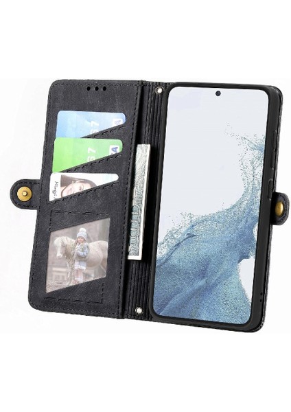 GX Boutique Samsung Galaxy S23 Artı Flip Kapak Cüzdan Basit Iş Için Flip Case (Yurt Dışından)