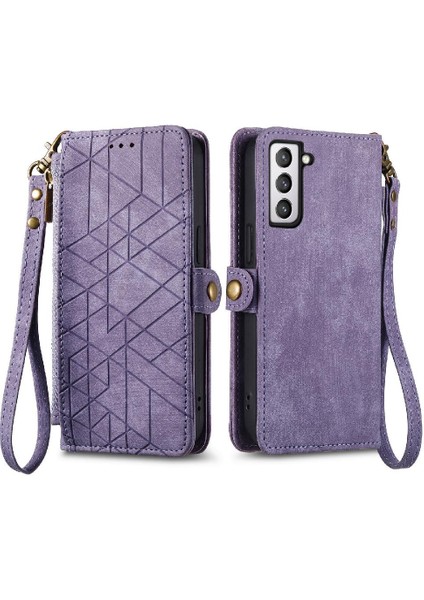 Samsung Galaxy S21 Için Flip Case Deri Kılıf Kapak Darbeye (Yurt Dışından)