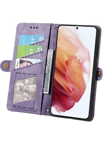 Samsung Galaxy S21 Için Flip Case Deri Kılıf Kapak Darbeye (Yurt Dışından) modelleri