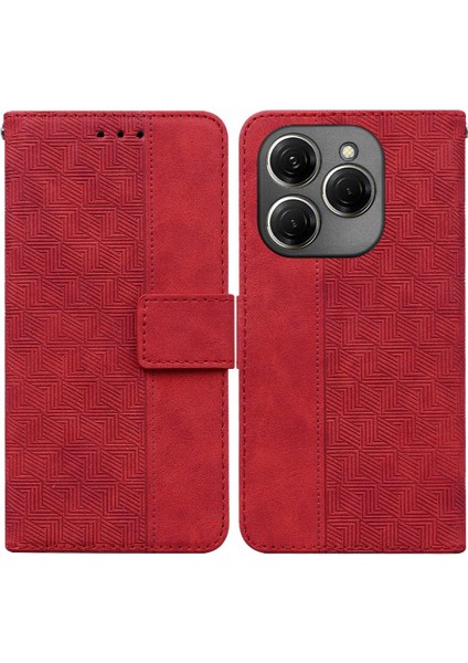 Tecno Spark 20 Pro 4g Premium Pu Deri Kickstand Özelliği Cüzdan (Yurt Dışından)