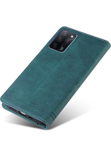 Oppo Oppo 5g Premium Deri Iki Kart Yuvaları Kickstand Premium Için Kılıf (Yurt Dışından)