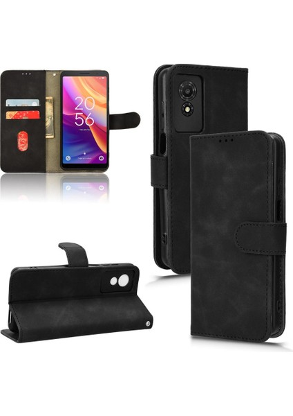 Kart Tutucu Kickstand ile Tcl 501 Deri Folio Flip Case Için Kılıf (Yurt Dışından)