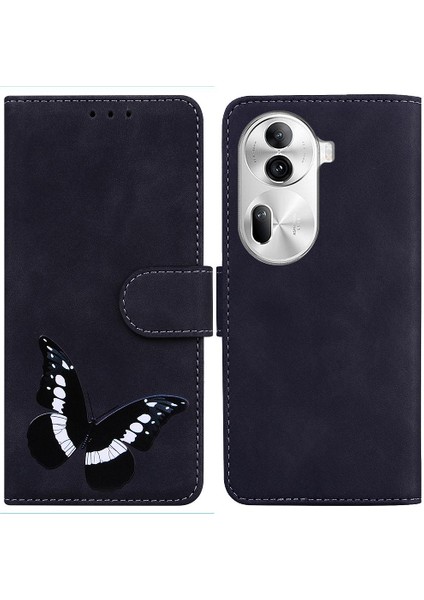 Oppo Oppo 11 Pro 5g Için Kılıf Cüzdan Renk Baskılı Kart Yuvaları Kelebek (Yurt Dışından)