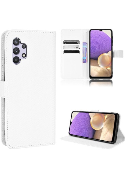 Samsung Galaxy A32 5g Kart Tutucu Kickstand Kapak Manyetik Cüzdan (Yurt Dışından)