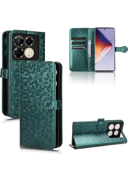 Infinix Not 40 Pro 5g Deri Cüzdan Kapak Için Kılıf Geometrik Desen (Yurt Dışından)