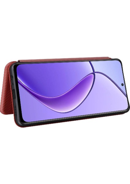 GX Boutique Realme 12 5g Tam Koruma Manyetik Karbon Fiber Kart Folio Için Kılıf (Yurt Dışından)