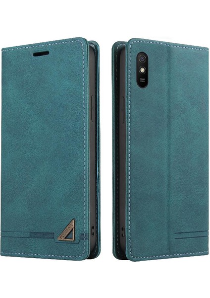 Xıaomı Redmi 9A Iki Kart Yuvaları Için Kılıf Kickstand Premium Deri (Yurt Dışından)