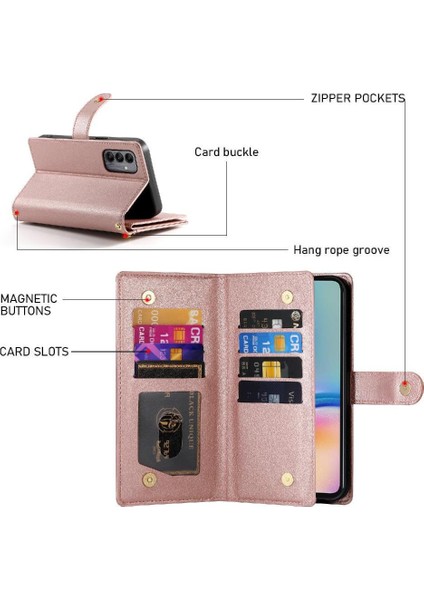 Samsung Galaxy A05S Çok Fonksiyonlu Crossbody Kayış Cüzdan Için Flip Case (Yurt Dışından) fırsatları