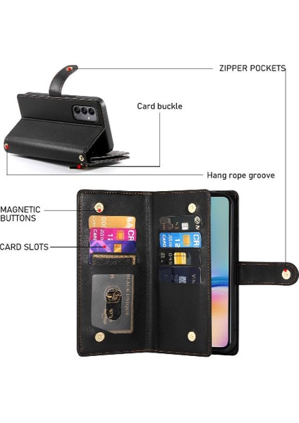 Samsung Galaxy A05S Çok Fonksiyonlu Crossbody Kayış Cüzdan Için Flip Case (Yurt Dışından) fiyatları