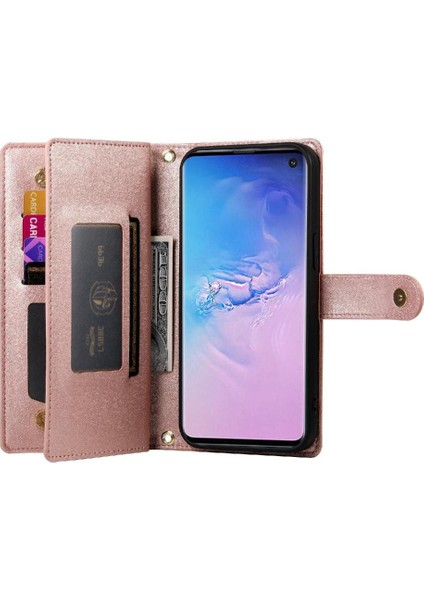 Samsung Galaxy S10 Çok Fonksiyonlu Cüzdan Iş Standı Için Flip Case (Yurt Dışından)