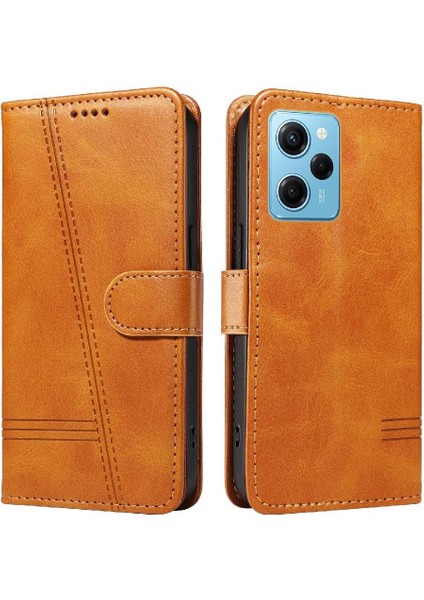 Xiaomi Poco X5 Pro 5g Için Filp Durumda Ayrılabilir Siyah Bilezik Preslenmiş Pu (Yurt Dışından)