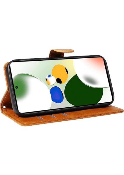 Xiaomi Poco X5 Pro 5g Için Filp Durumda Ayrılabilir Siyah Bilezik Preslenmiş Pu (Yurt Dışından)