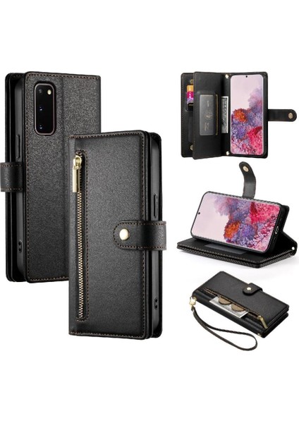 Samsung Galaxy S20 Çok Fonksiyonlu Standı Crossbody Kayışı Için Flip Case (Yurt Dışından)