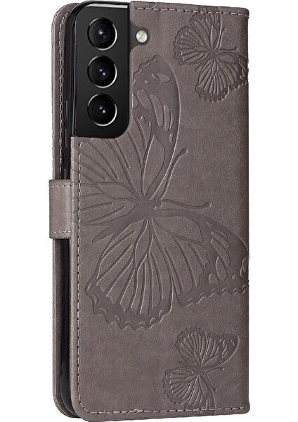 GX Boutique Samsung Galaxy S22 Artı Pu Deri Flip Kickstand Darbeye ile (Yurt Dışından)