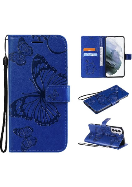 Samsung Galaxy S21 Manyetik Kapak Pu Deri Flip Kickstand Kapak (Yurt Dışından)