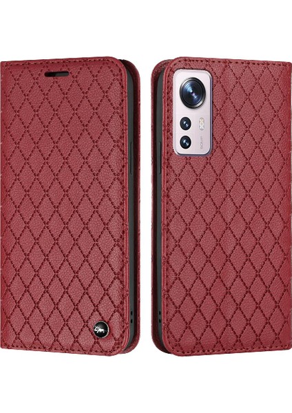 Xiaomi 12 Lite Manyetik Kabuk Cüzdan Kart Yuvaları Tutucu Iş Için Kılıf (Yurt Dışından)