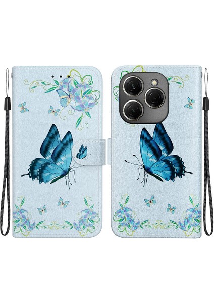 Tecno Spark 20 Pro 4g Cüzdan Manyetik Kapatma Pu Deri Kartı Için Kılıf (Yurt Dışından)
