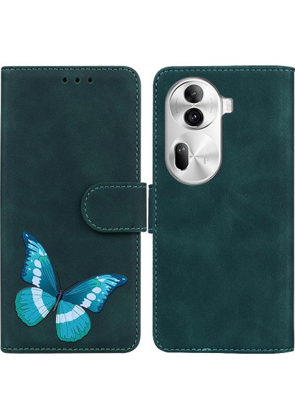 Oppo Oppo 11 Pro 5g Için Kılıf Cüzdan Renk Baskılı Kart Yuvaları Kelebek (Yurt Dışından)