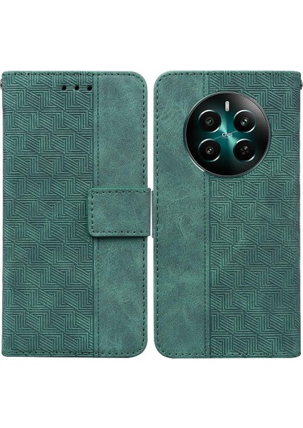 Realme 12 Artı Kickstand Özelliği Premium Pu Deri Flip Folio Için Kılıf (Yurt Dışından)