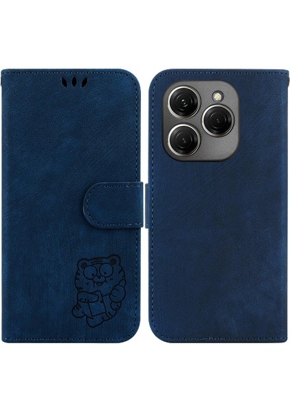 Tecno Spark Için Kılıf 20 Pro 4g Kart Cep Cüzdan Kılıf Flip Folio Kabartmalı (Yurt Dışından)