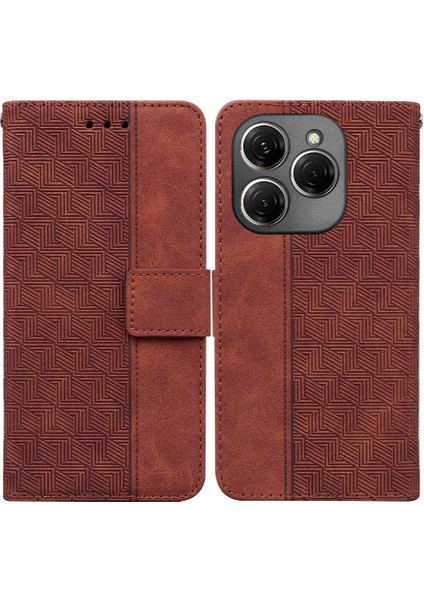Tecno Spark 20 Pro 4g Premium Pu Deri Kickstand Özelliği Cüzdan (Yurt Dışından)