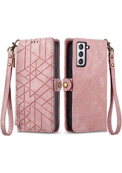 Samsung Galaxy S21 Için Flip Case Deri Kılıf Kapak Darbeye (Yurt Dışından)