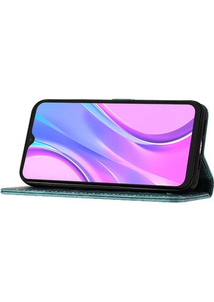 Xiaomi Redmi 9A Kart Cep Flip Folio Cüzdan Kılıf Kabartmalı (Yurt Dışından)