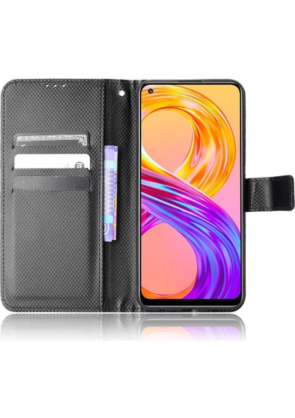 Realme 8 4g/realme 8 Pro 4g Manyetik Cüzdan Kickstand Kart Tutucu (Yurt Dışından)
