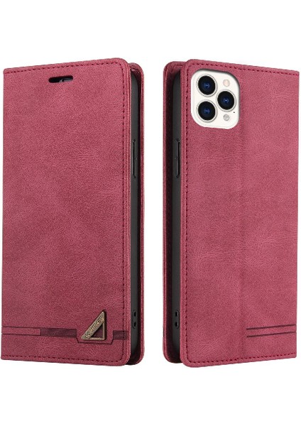 IPhone 13 Için Kılıf Pro Max Premium Deri Premium Deri Kickstand (Yurt Dışından)