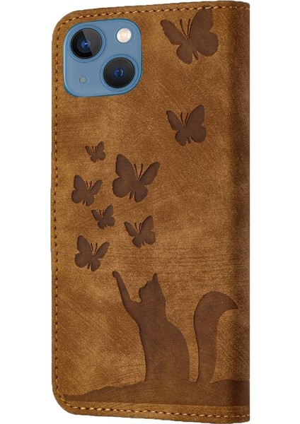 IPhone 13 Için Kılıf Tutucu Kapak Cüzdan Kılıf Kart Cep Flip Folio Kedi (Yurt Dışından) indirimleri