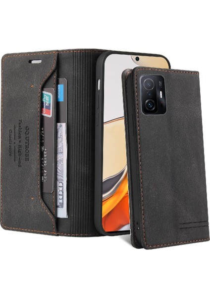 Xiaomi 11T 5g Için Iki Kart Yuvaları Premium Deri Kickstand Premium (Yurt Dışından)