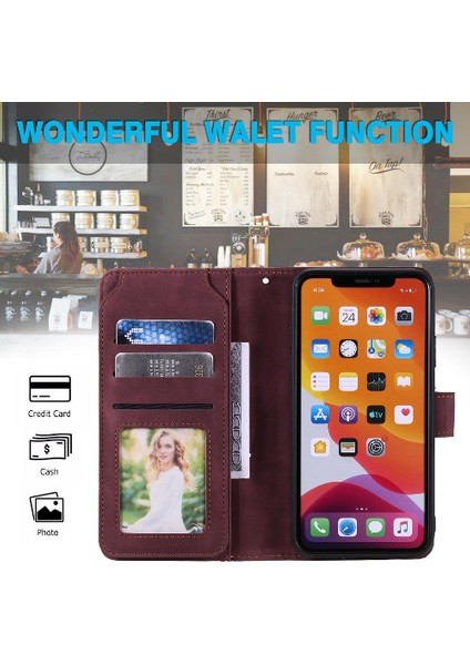 GX Boutique IPhone 11 Için Kılıf Pro Max Kart Tutucu Kickstand Manyetik Pu Deri Flip (Yurt Dışından)