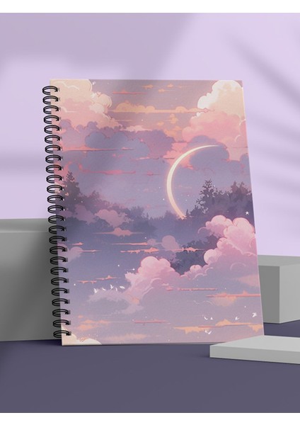 Spiralli Okul Defteri 80 Yaprak (1 Adet) - A5 Boy Çizgili Defter (Magicset-Spacious)