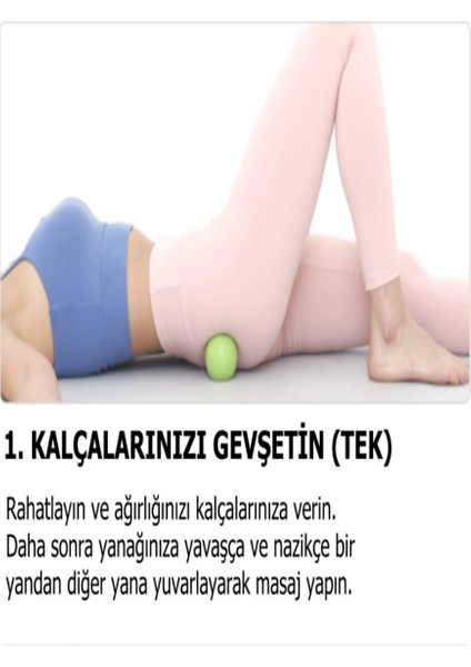 Wado Yüksek Kalite El Ayak Sırt Boyun Çalıştırma Masaj Topu Yeşil Renk Tekli ve Fıstık Topu Seti