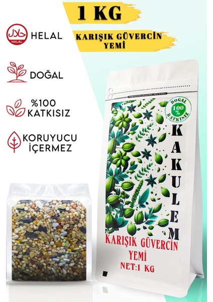 Sertifikalı Hızlı Geliştiren Lüks Karışık Güvercin Yemi 1 kg