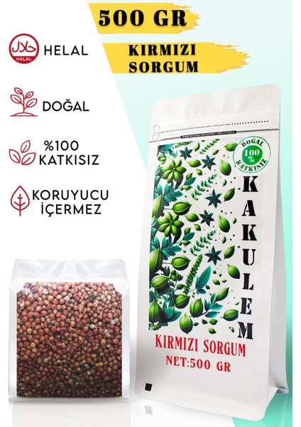 Sertifikalı Kırmızı Sorgum Dal Darı 500 gr