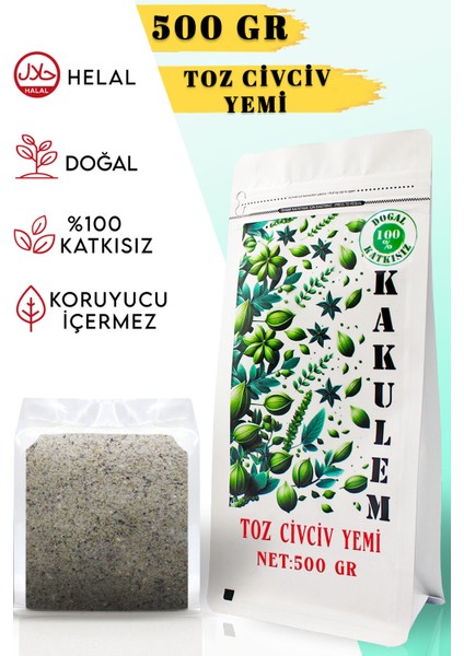 Sertifikalı Bıldırcın Ördek Tavuk Toz Civciv Yemi 500 gr