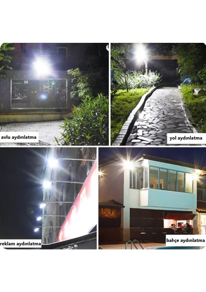 1 Adet LED Işık Projektör 100W Beyaz Işık 6500K 9000LM Bahçe Duvar Yol Aydınlatma Dış&iç Mekan