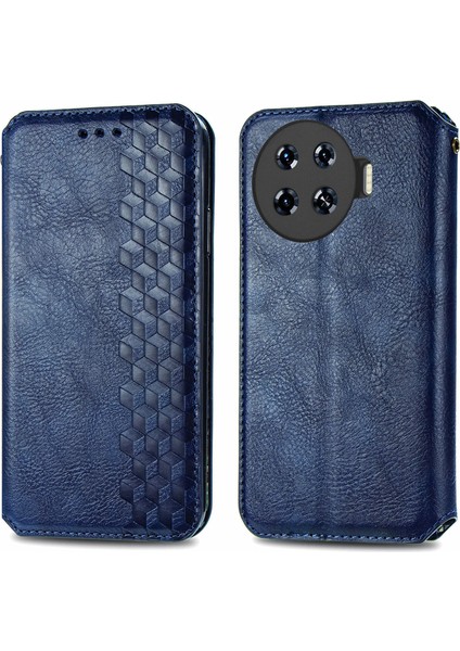 Tecno Spark 20 Pro Plus Eşkenar Dörtgen Cüzdan Deri Folyo Çevirmeli Telefon Kapağı (Yurt Dışından)